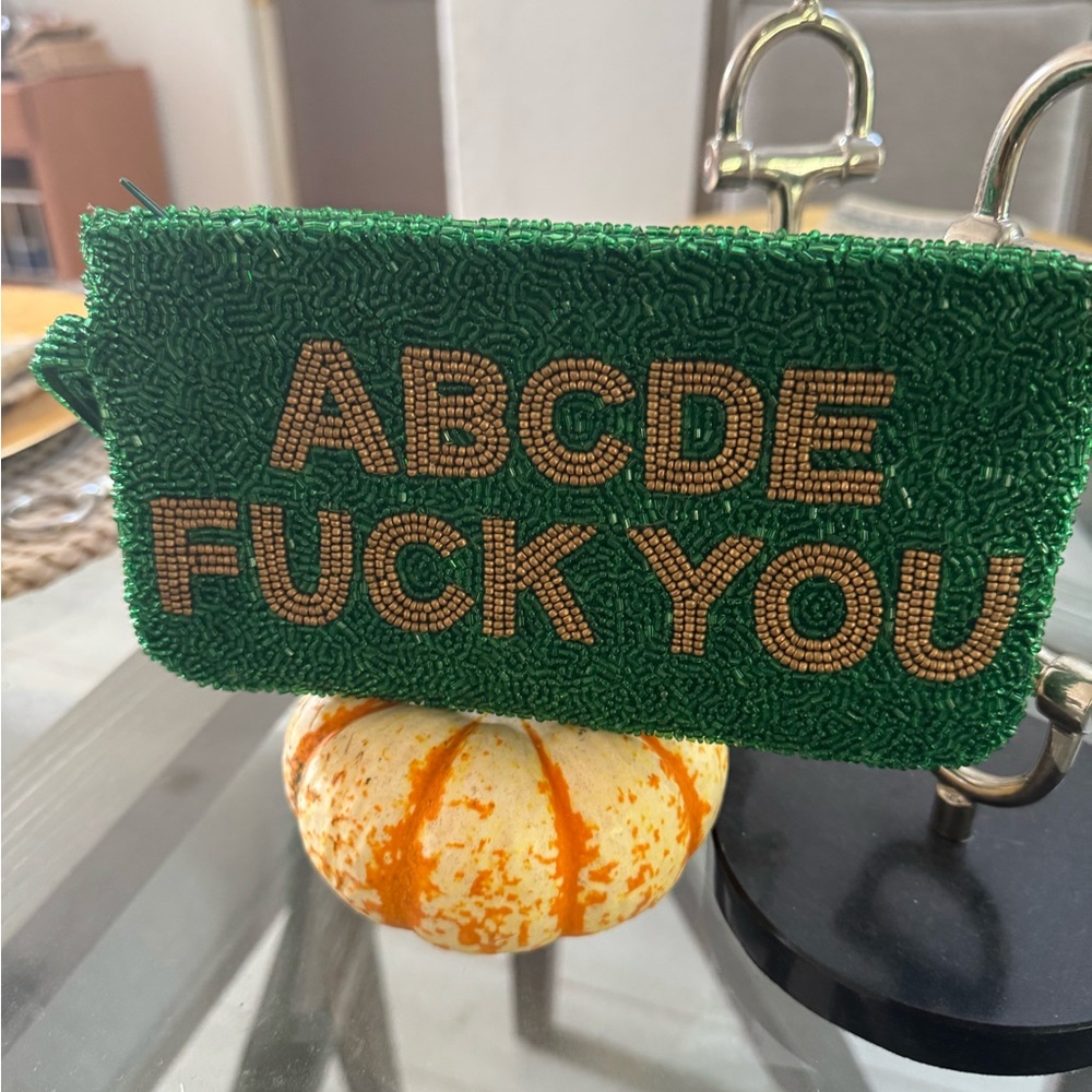 Green Beaded Clutch
